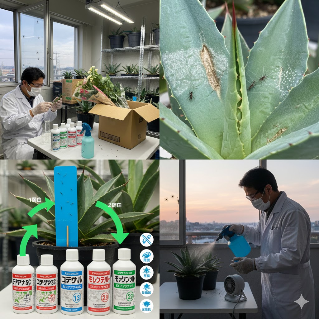 アガベのアザミウマへの対処と薬の選び方