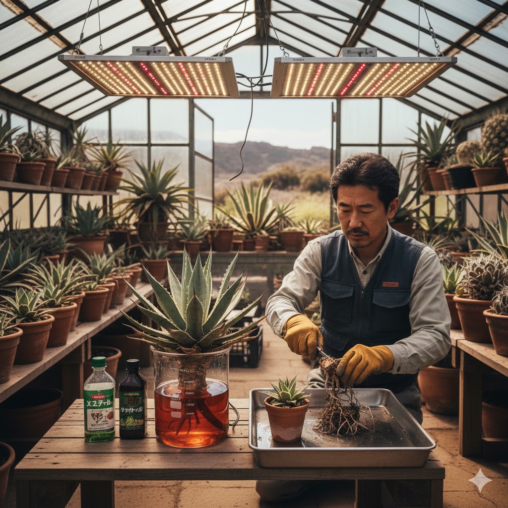 アガベチタノタ野生株を育てる発根管理と栽培術