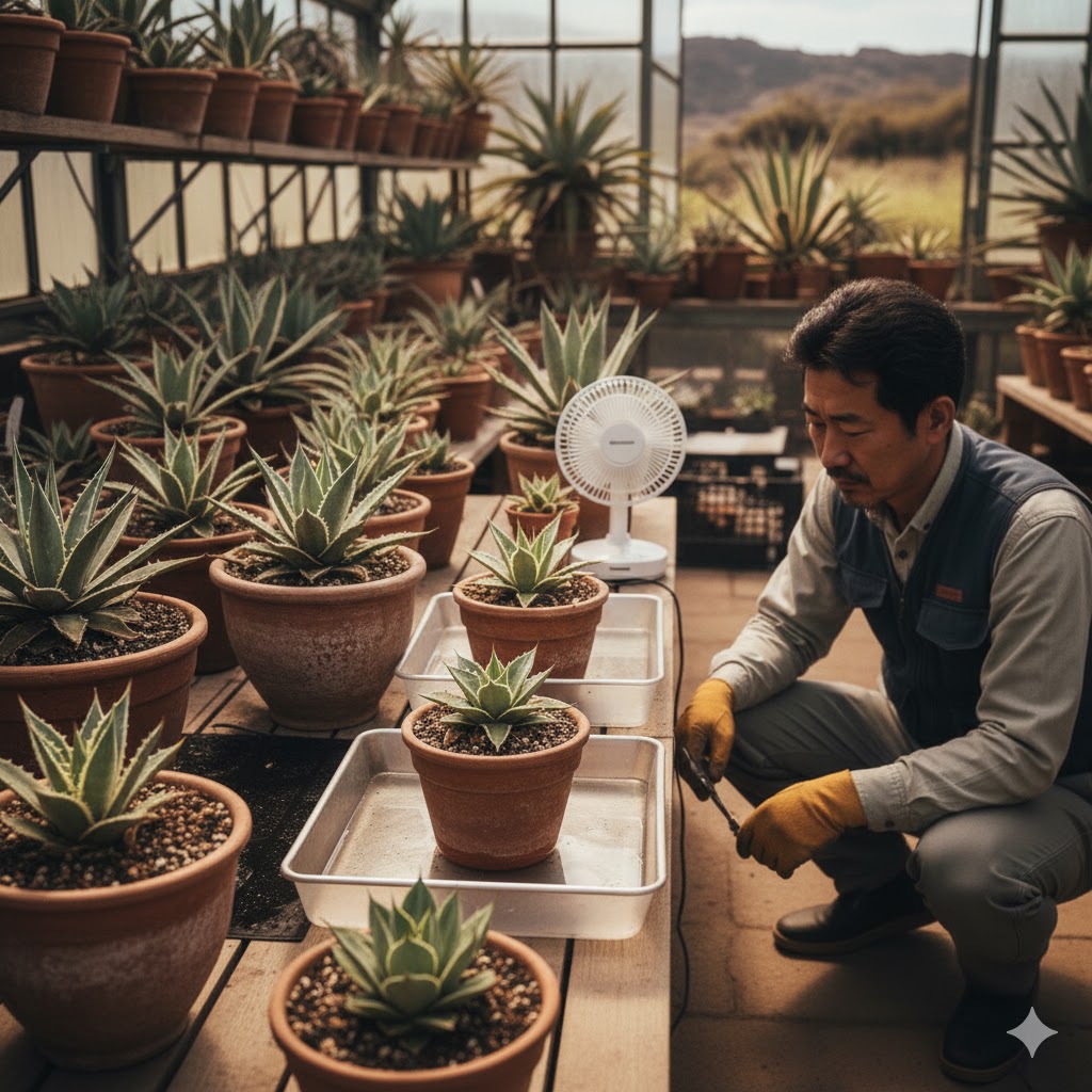 アガベチタノタ野生株を育てる発根管理と栽培術