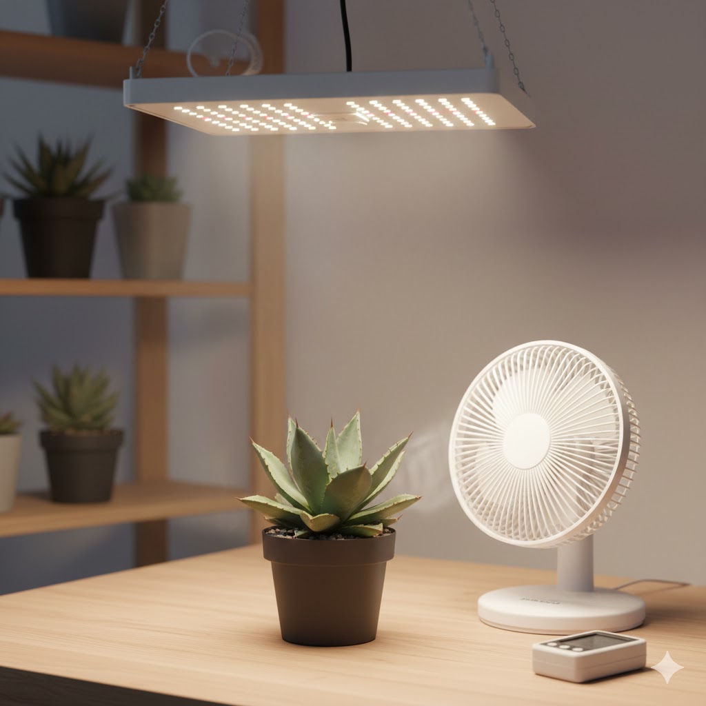 徒長を防ぎ代謝を高める適切な照度と風通しの確保