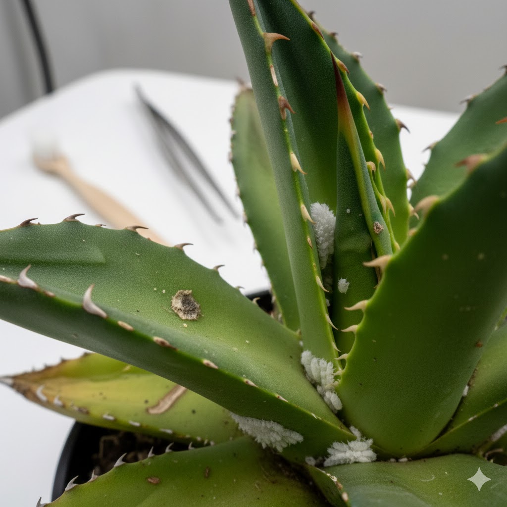 アガベのカイガラムシを完全駆除！症状の見分け方と薬剤活用術