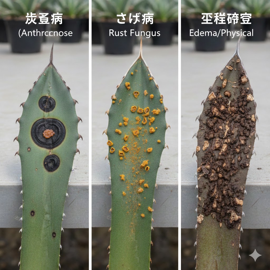 さび病や生理障害との違いを見分けるチェック点