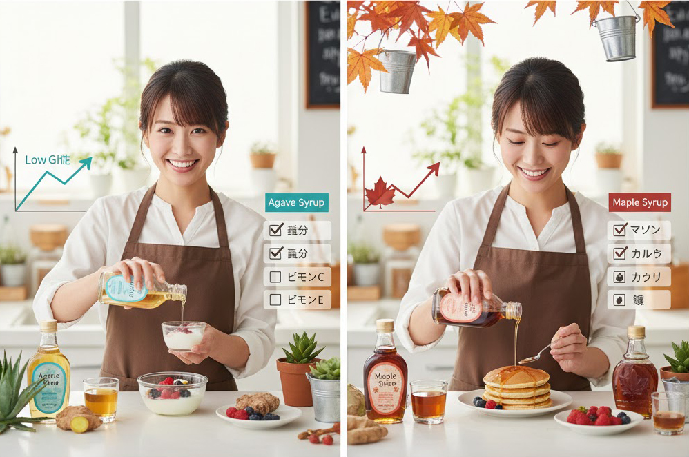 アガベシロップとメープルシロップの違いを徹底比較