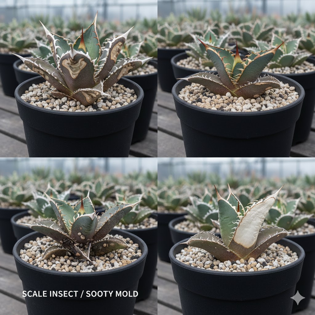 アガベの虫食い跡や症状から原因を正しく特定する方法