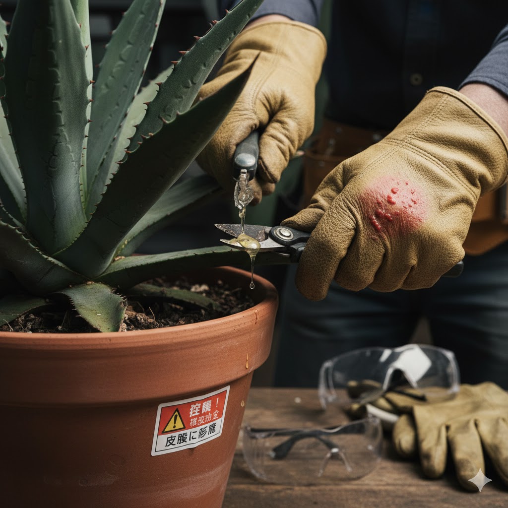 観賞時の手入れと樹液への注意点