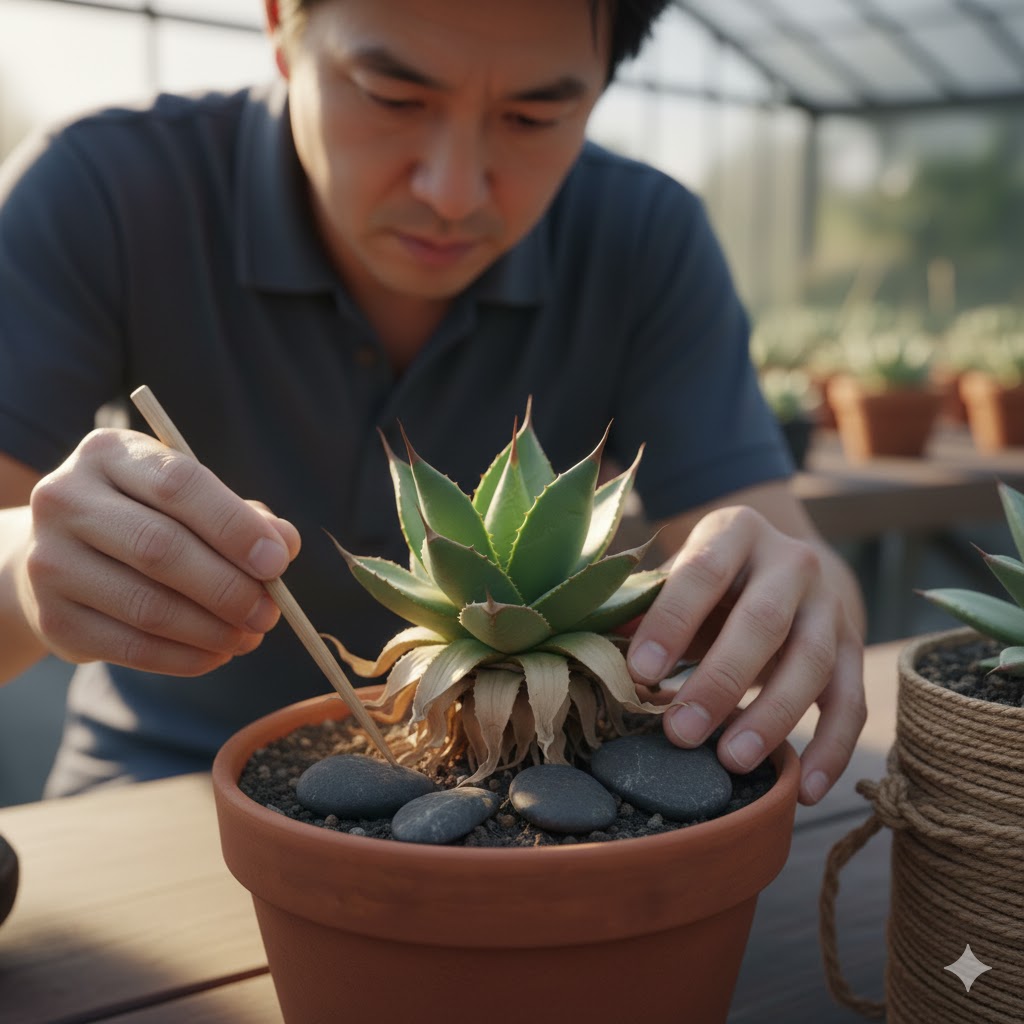 ぐらぐらする株を固定する土極めの技術と物理的対策