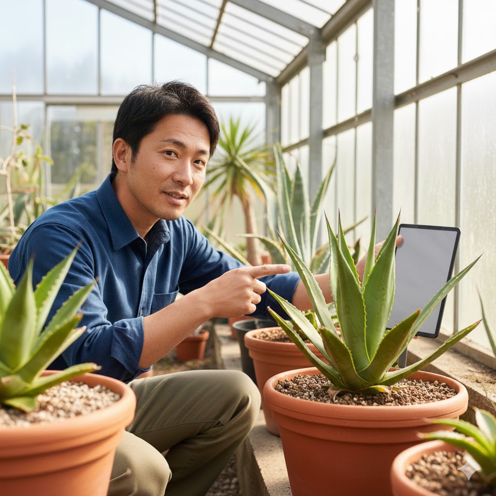 アガベの植え替えに最適な時期を選んで活着を促す