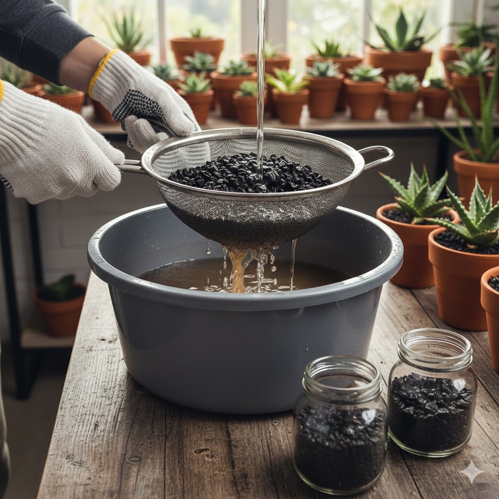 根の呼吸を妨げないための正しい微塵抜き手順