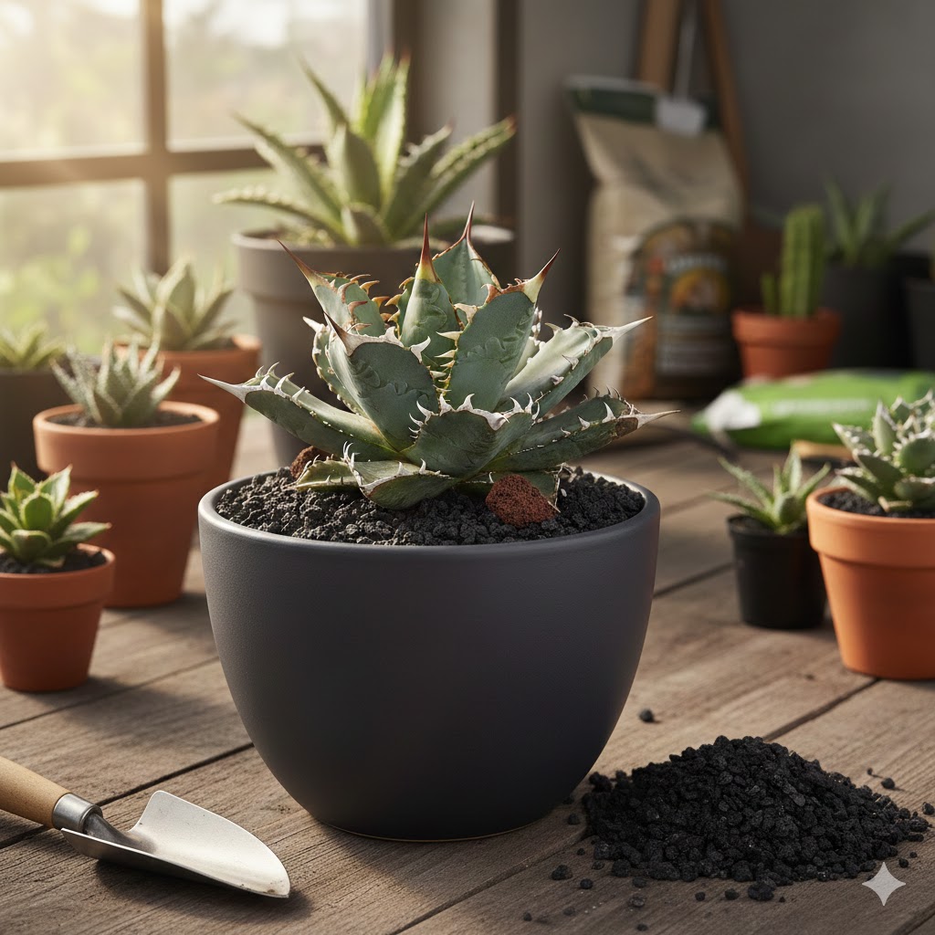 アガベを美しく育てる！溶岩の砂利のメリットと使い方のコツ