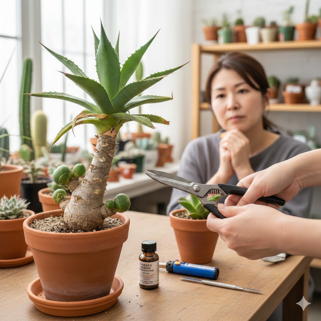 アガベアテナータの子株の外し方！時期・根がない時の増やし方を解説