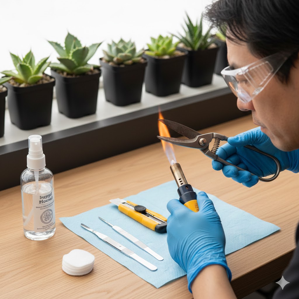 剪定バサミやカッターの滅菌と道具の選び方