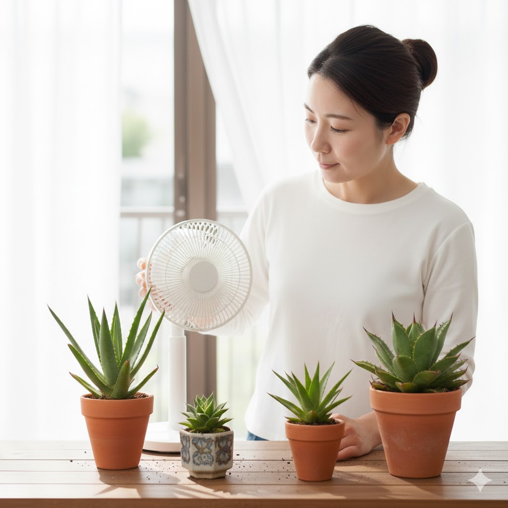 徒長を防ぎ形を整えるアガベの育成方法