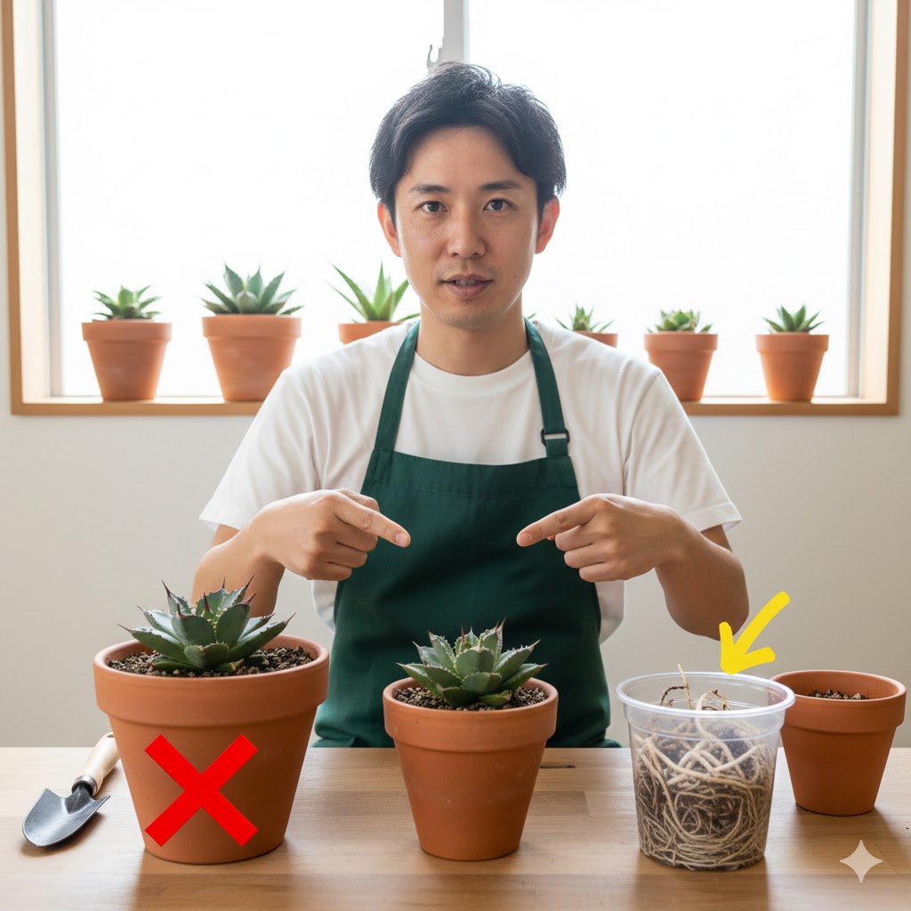 鉢のサイズ選びと根詰まりによる植え替えの目安