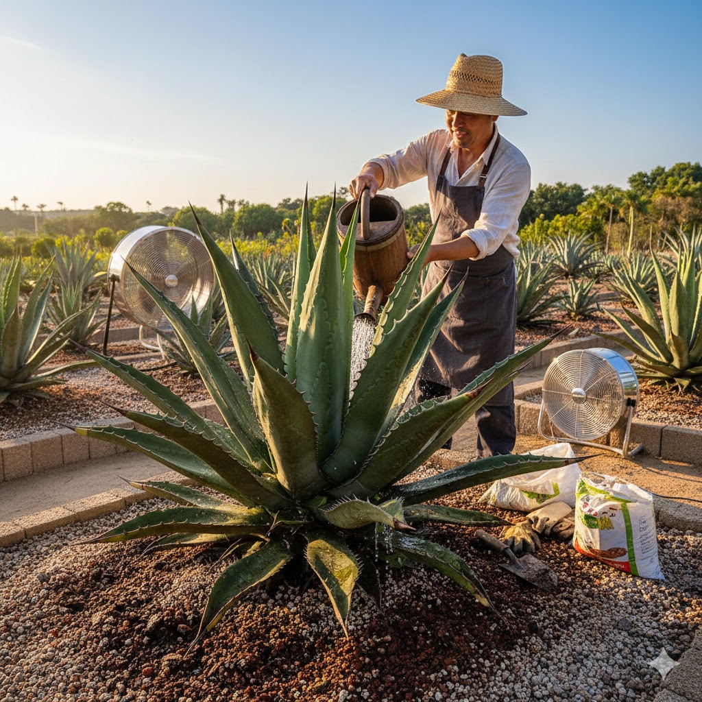 アガベ・サルミアナフェロックスの成長速度を上げるコツ