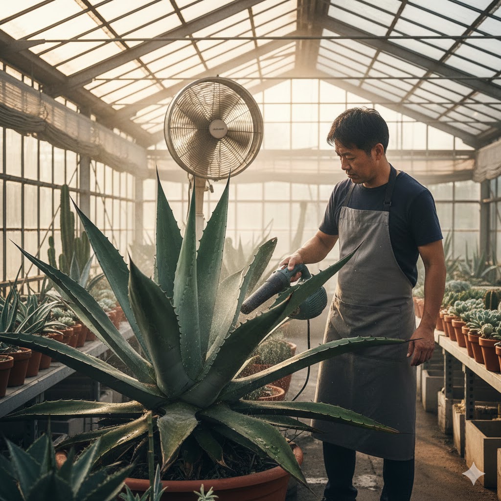 湿気による黒点病を防いで健康な株を維持する