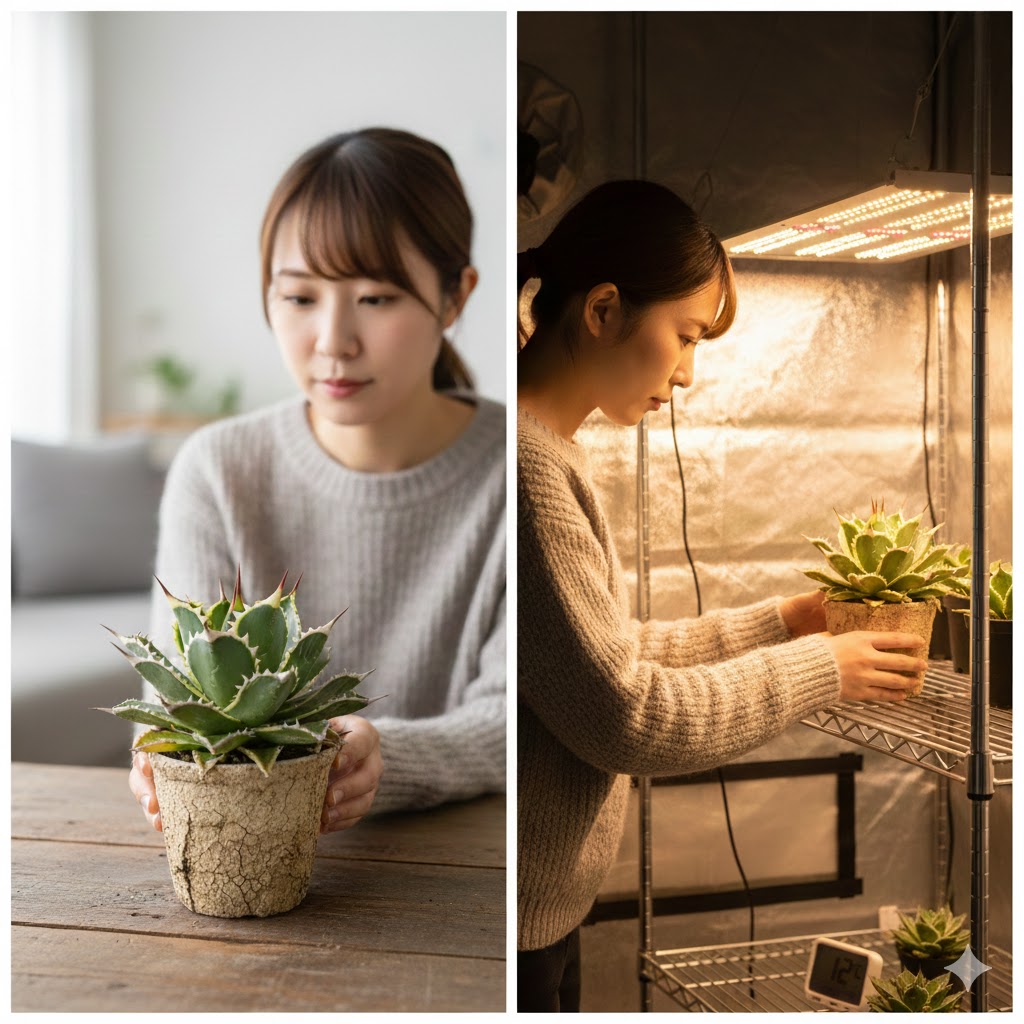 アガベのスノーデビルの耐寒性を引き出す冬越し