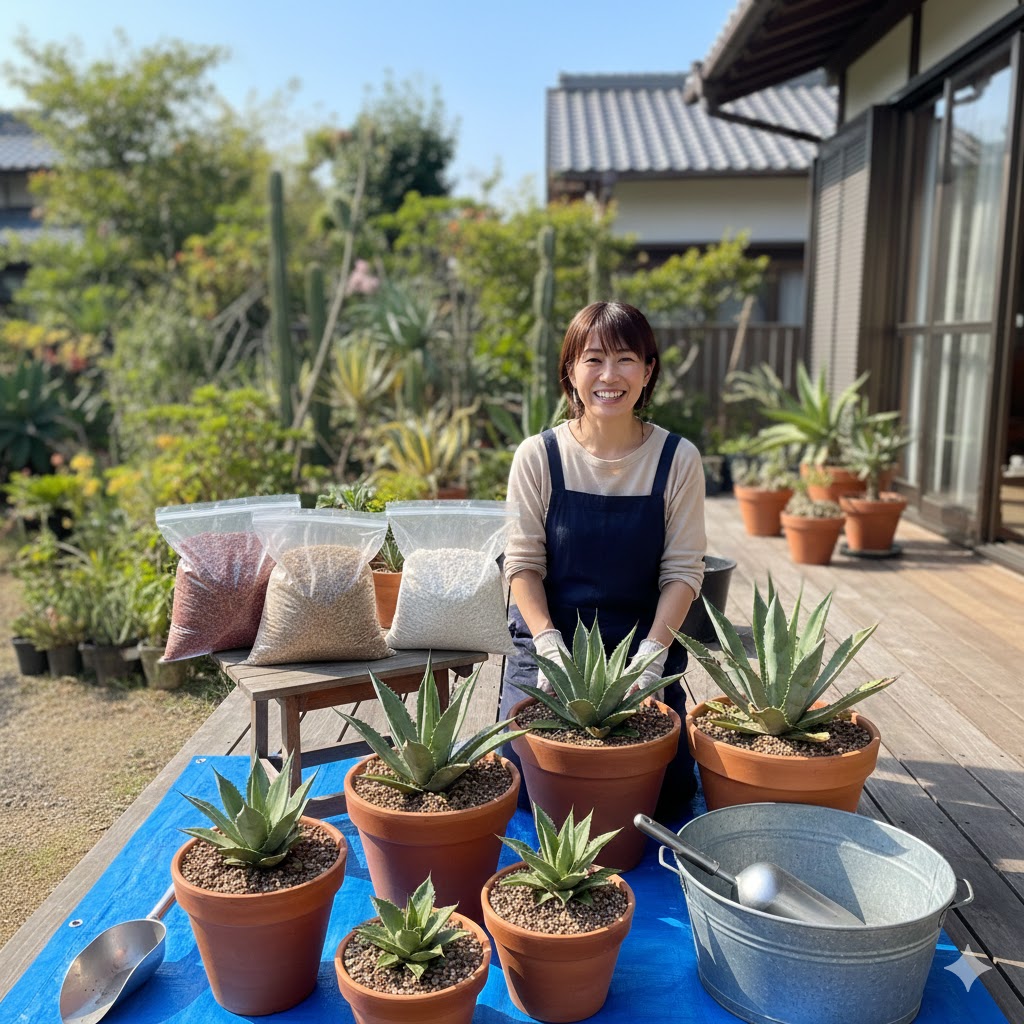 アガベの土配合を屋外で簡単に行うための基本戦略