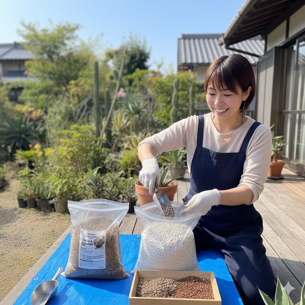 カインズの多肉植物の土を屋外用に改良するコツ