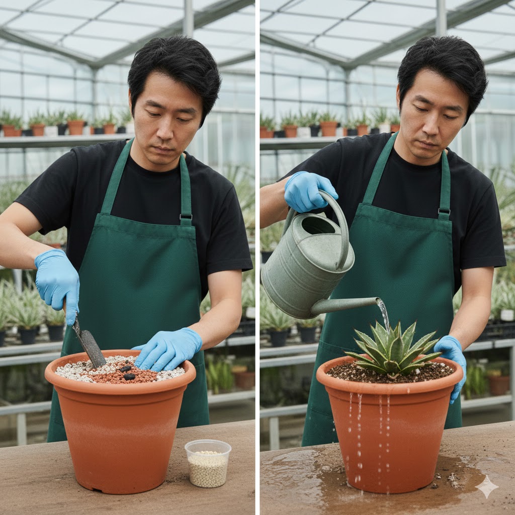 排水性を高める用土の配合と肥料の与え方