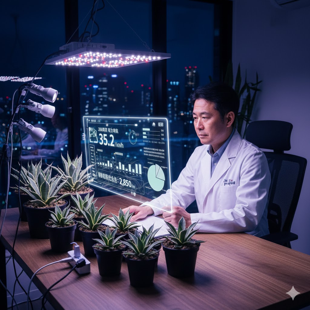 植物育成ライトの電気代を2026年の最新単価で試算