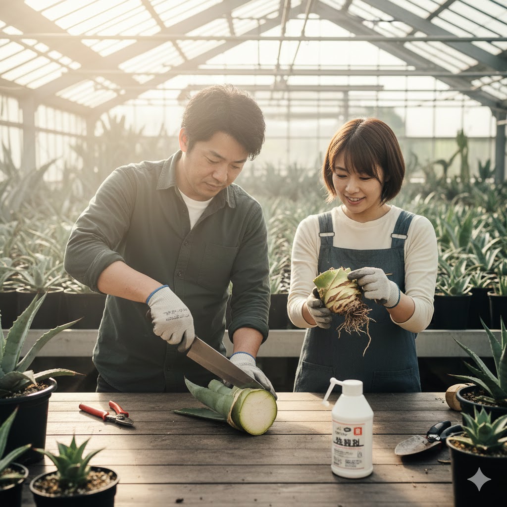 アガベの剪定方法と時期は？胴切り・縦割り・下葉処理の成功ガイド