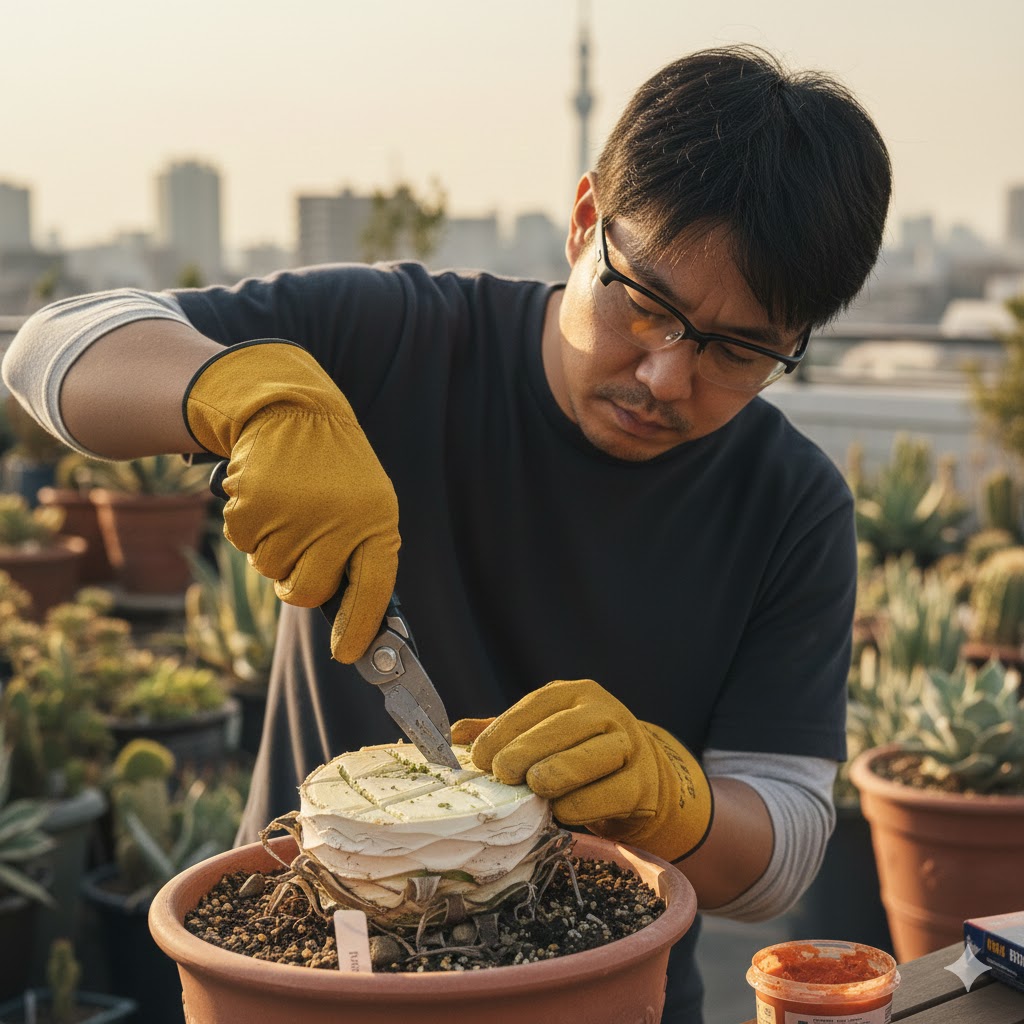 徒長を解消する胴切りの手順と成功の秘訣