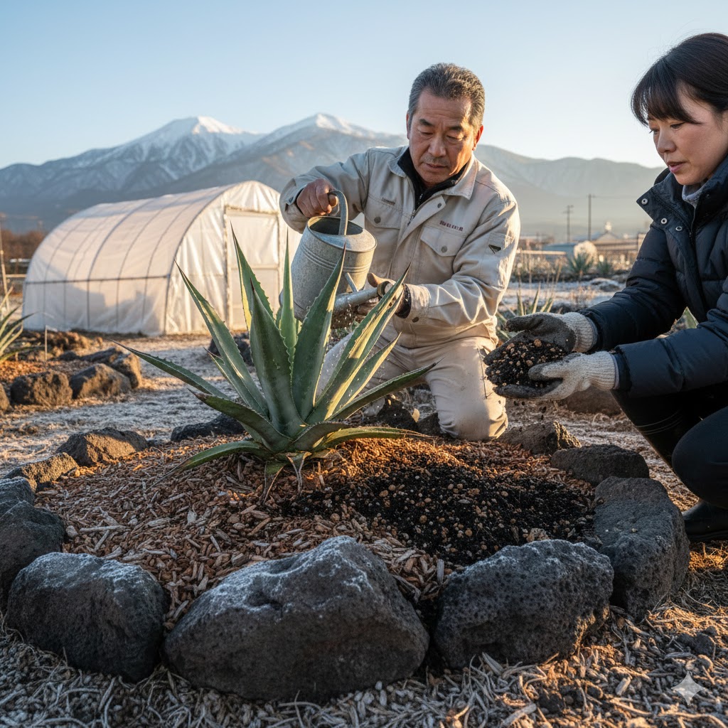 アガベの耐寒性を最強に引き出す土作りと冬越し管理