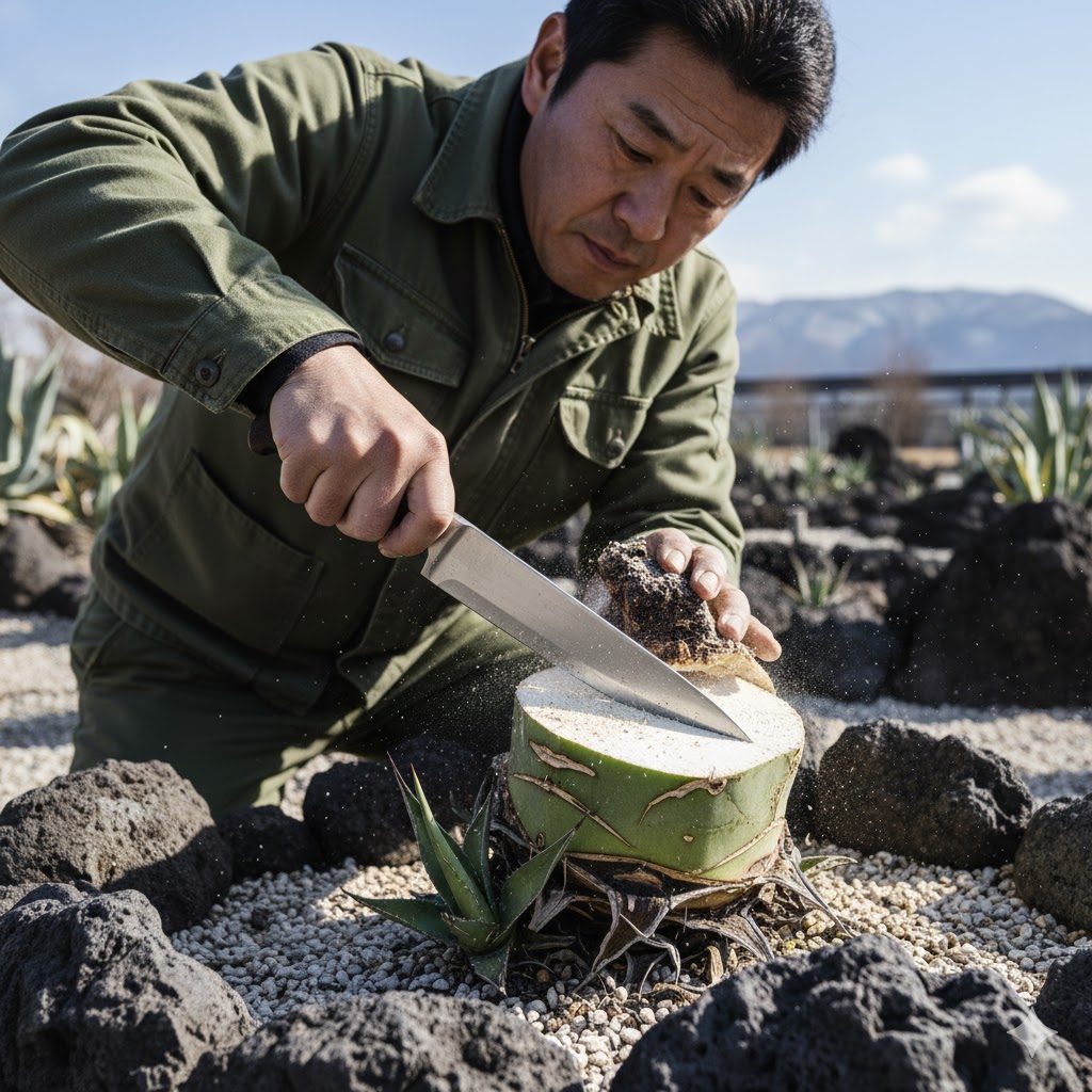 胴切りで腐敗した成長点を救済する外科的処置