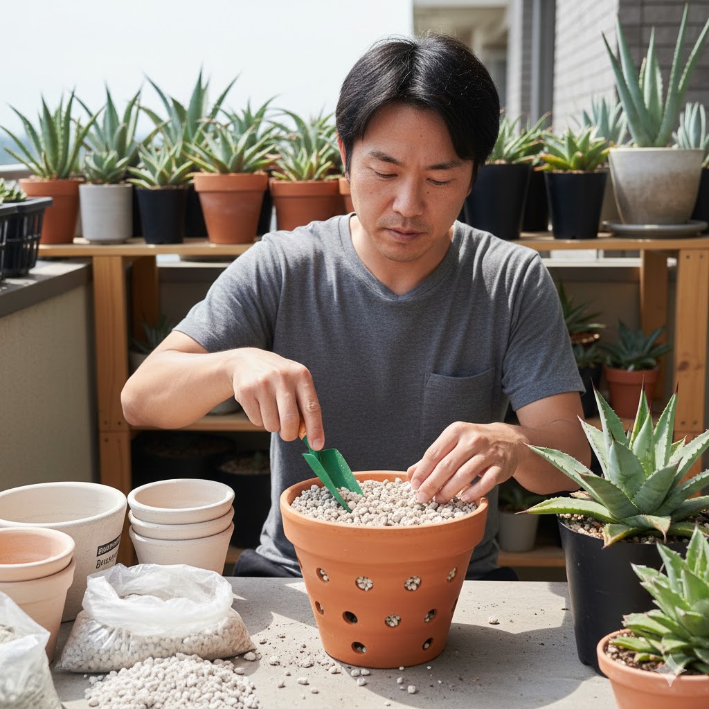 鉢底石や鉢の選び方で通気性を改善する方法