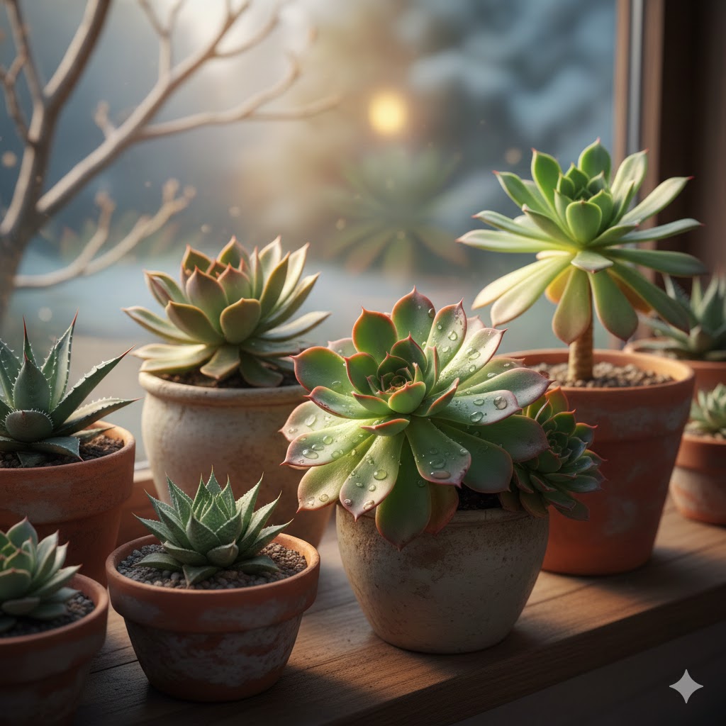 多肉植物の水やり頻度を冬はどうする？失敗しないコツを解説