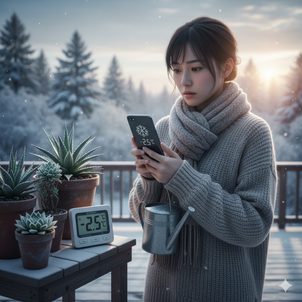 最低気温が0度を下回る予報なら水やりを控える