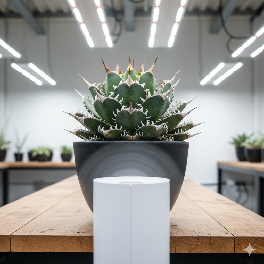 サーキュレーターの風が作るアガベチタノタの特徴