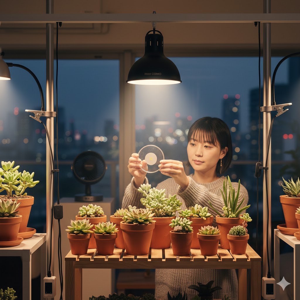 広角レンズによる照射範囲の広さとレンズの外し方