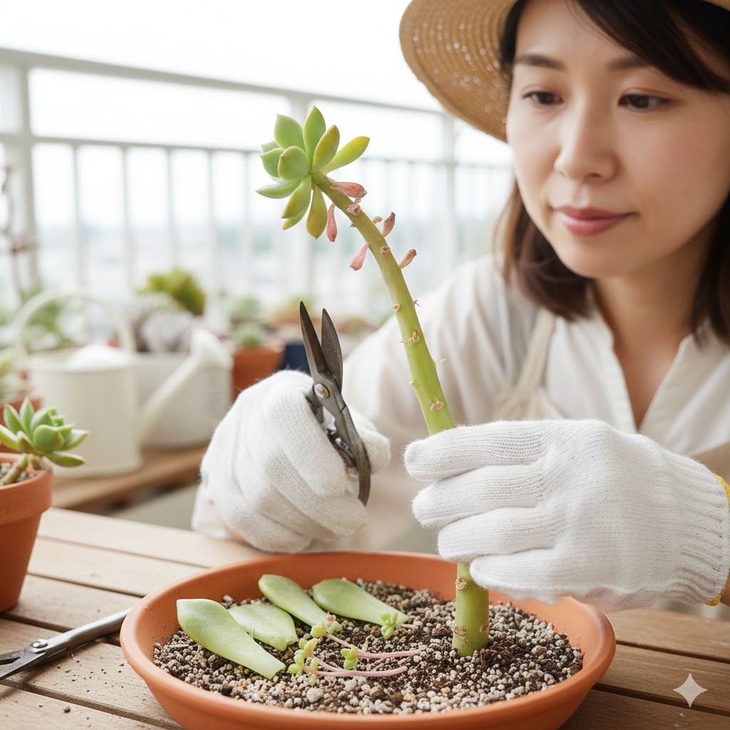 多肉植物,直射日光,火傷,葉焼け,対策