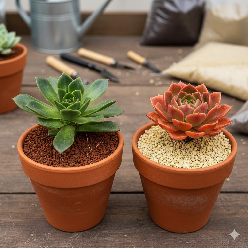 「鹿沼土と赤玉土」成長比較！100%単用とブレンドで育ちは違う？