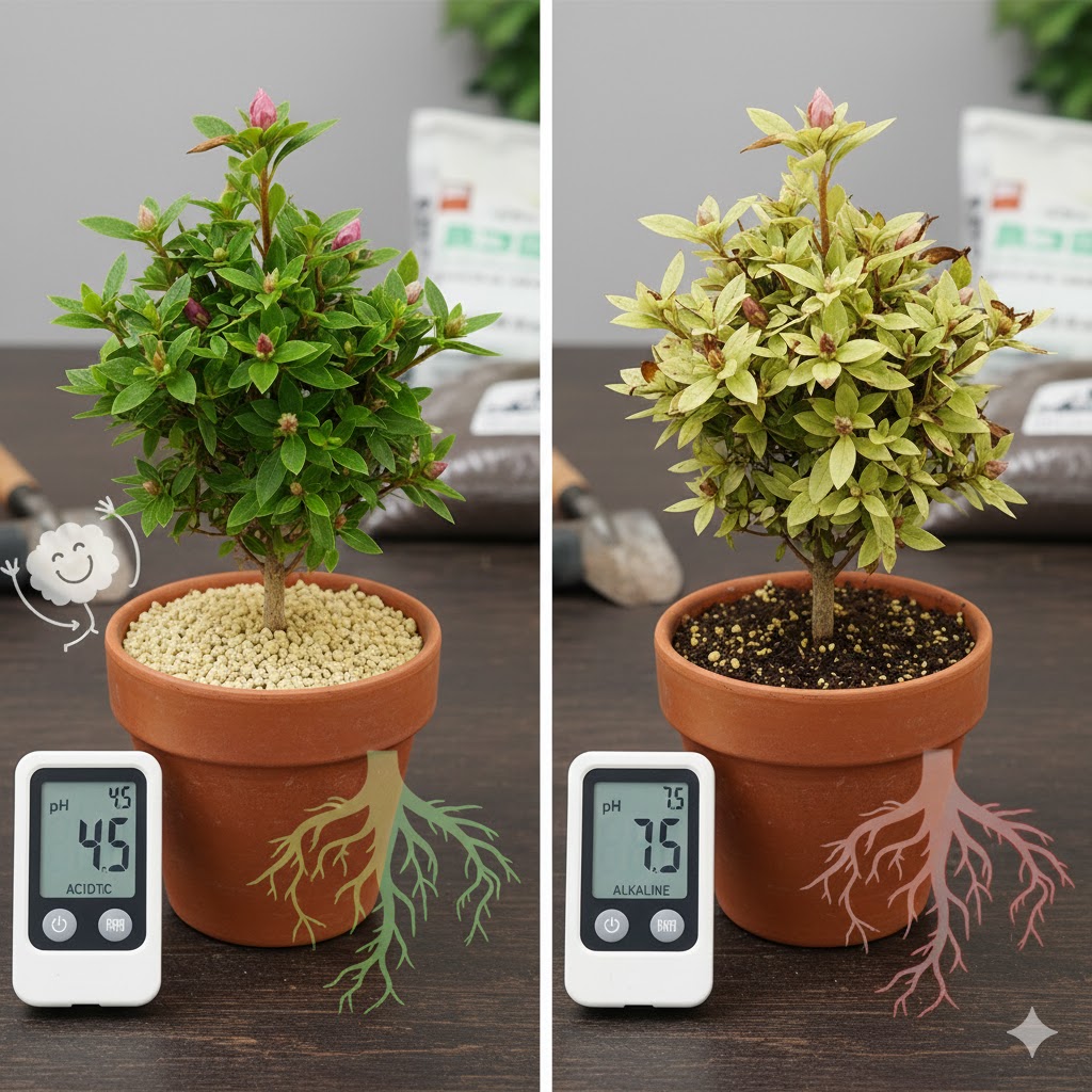 鹿沼土のpHが植物に及ぼす影響