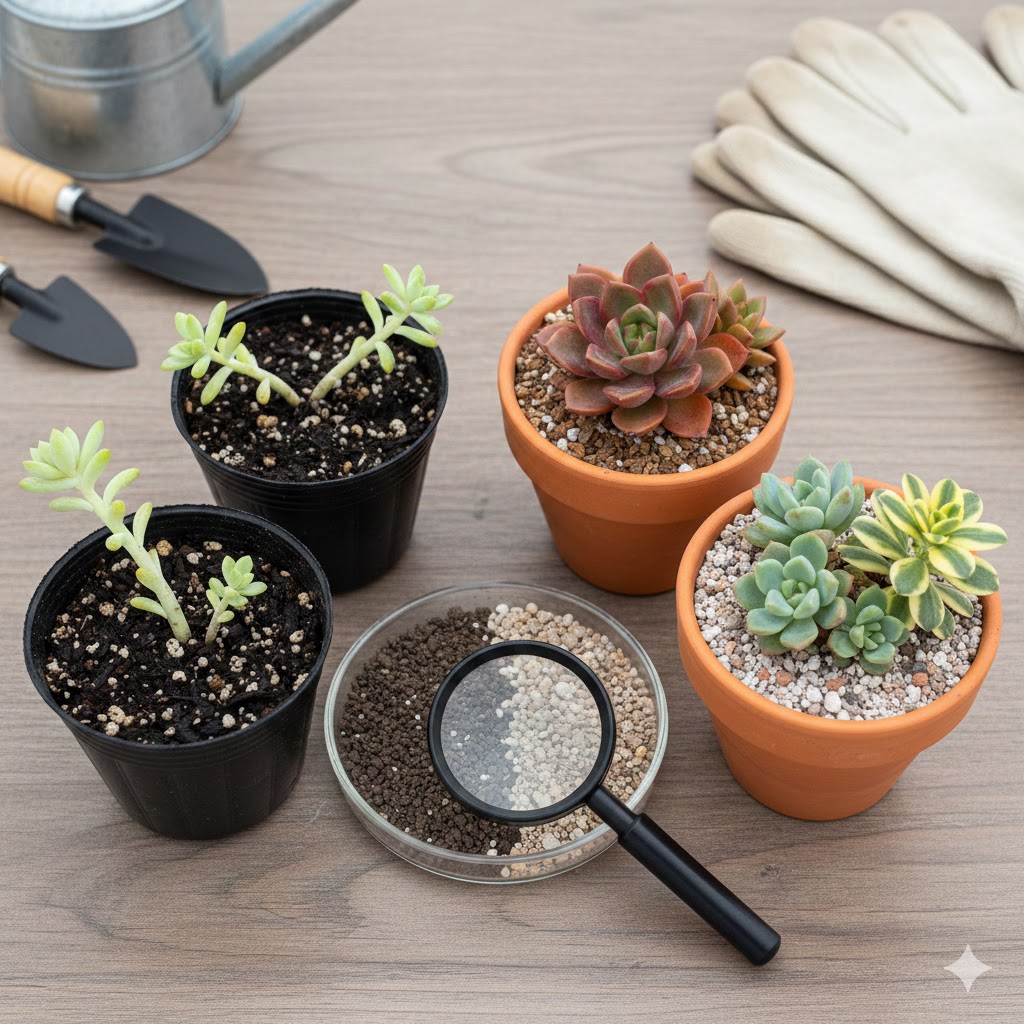 100均多肉と専門店多肉を枯らしたのはどっち？土と環境の違いを検証