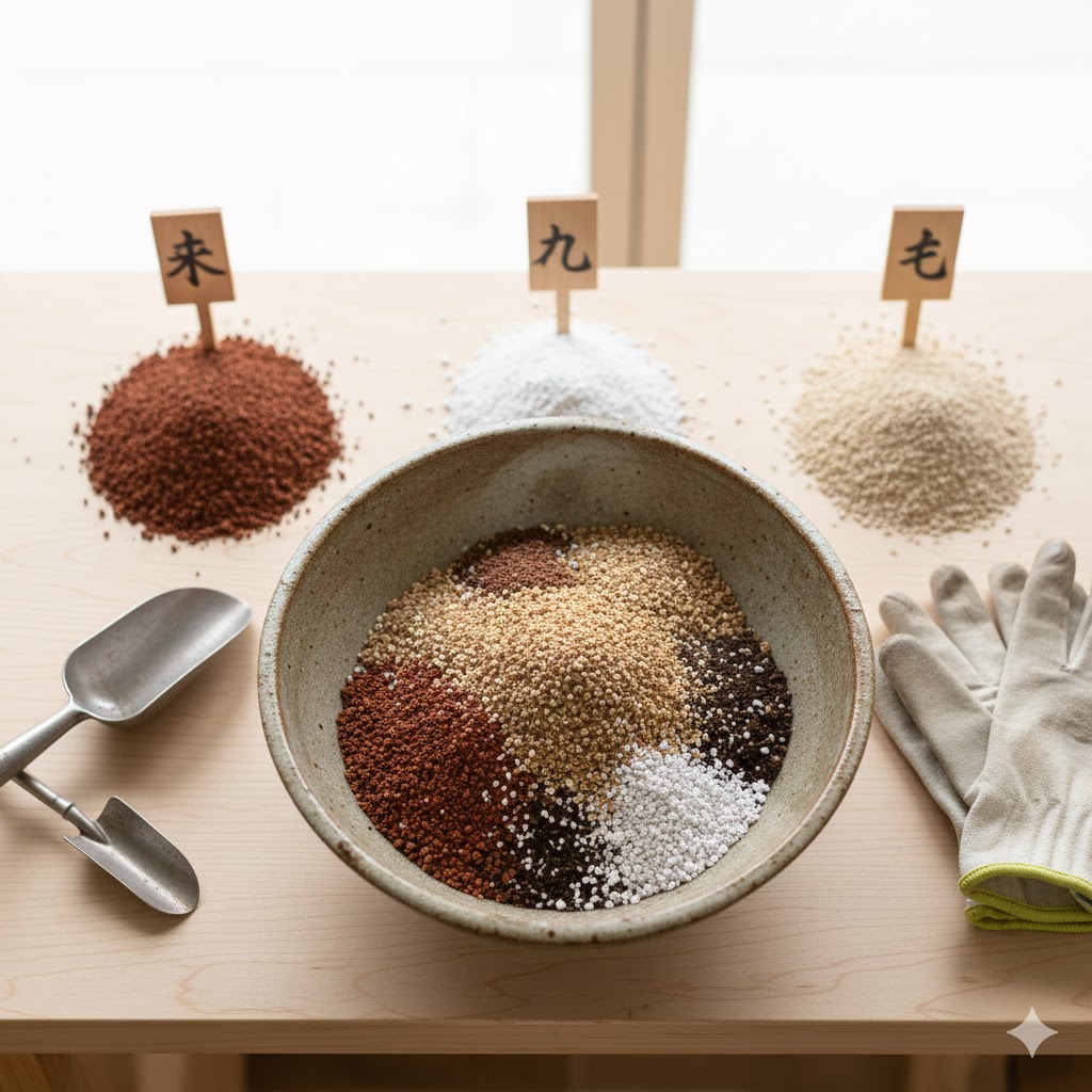 鹿沼土や赤玉土を使った土の配合案