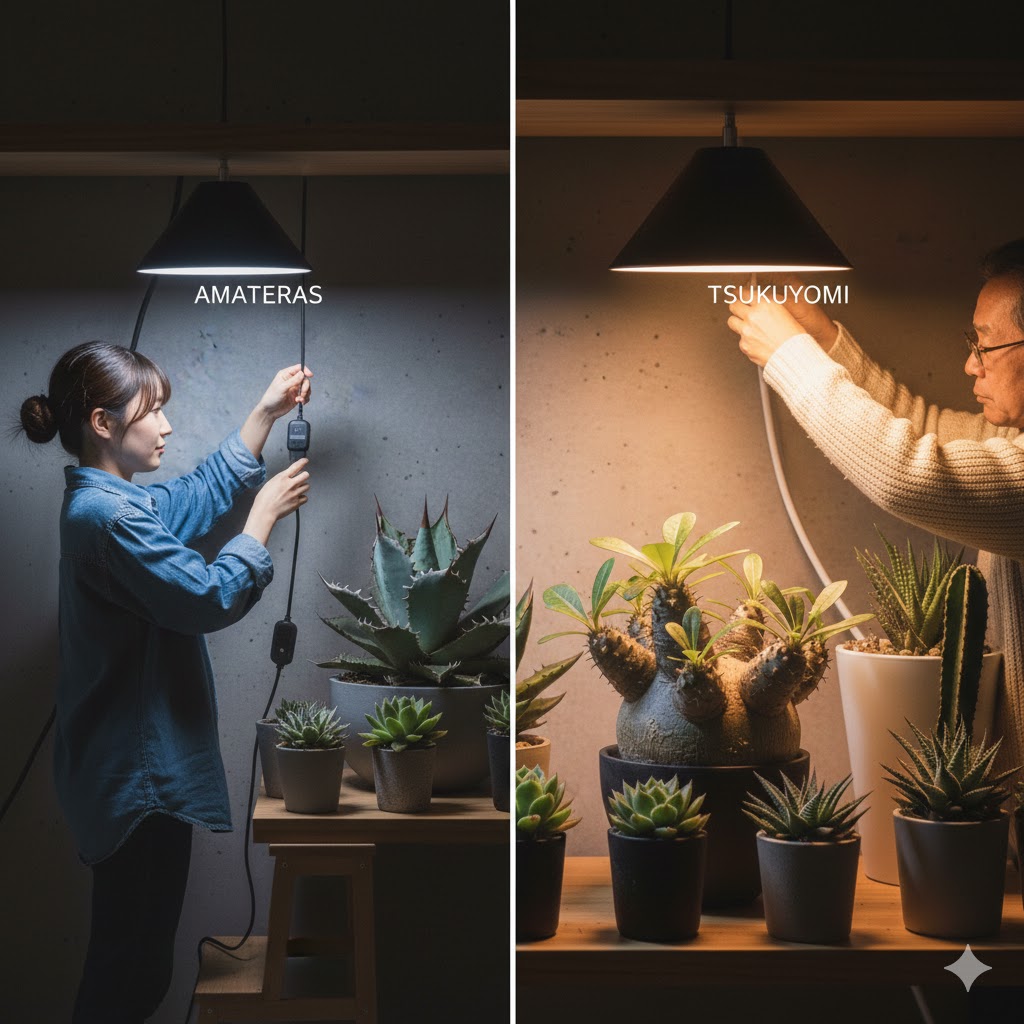 多肉植物LEDのツクヨミとアマテラス比較と導入ガイド