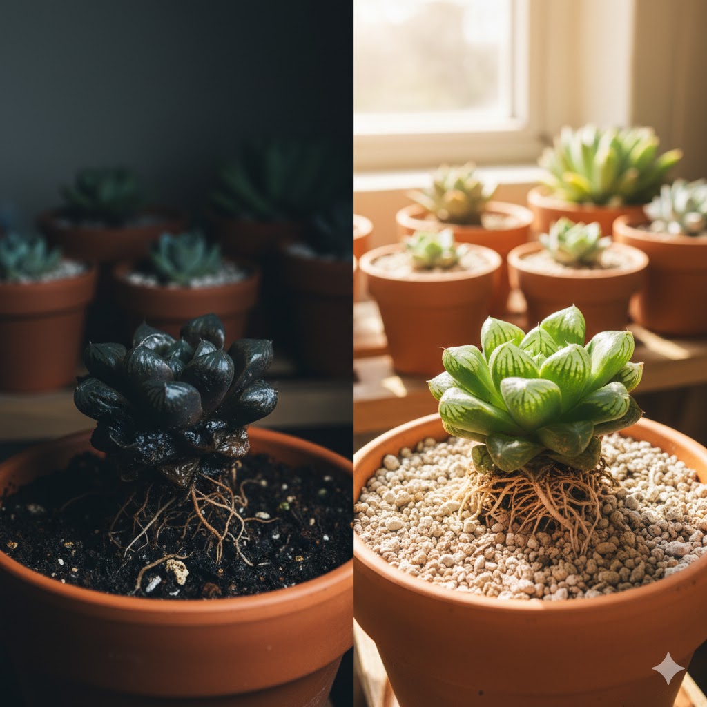 水やりのしすぎで根腐れした株の復活記録と予防