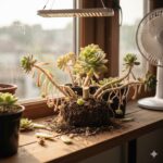 多肉,室内管理,徒長,ひょろひょろ,仕立て直し