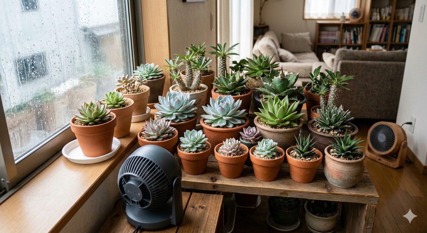 多肉植物,台風対策,予防,注意点,虫,室内