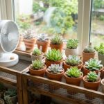 多肉植物,湿気対策,梅雨,扇風機