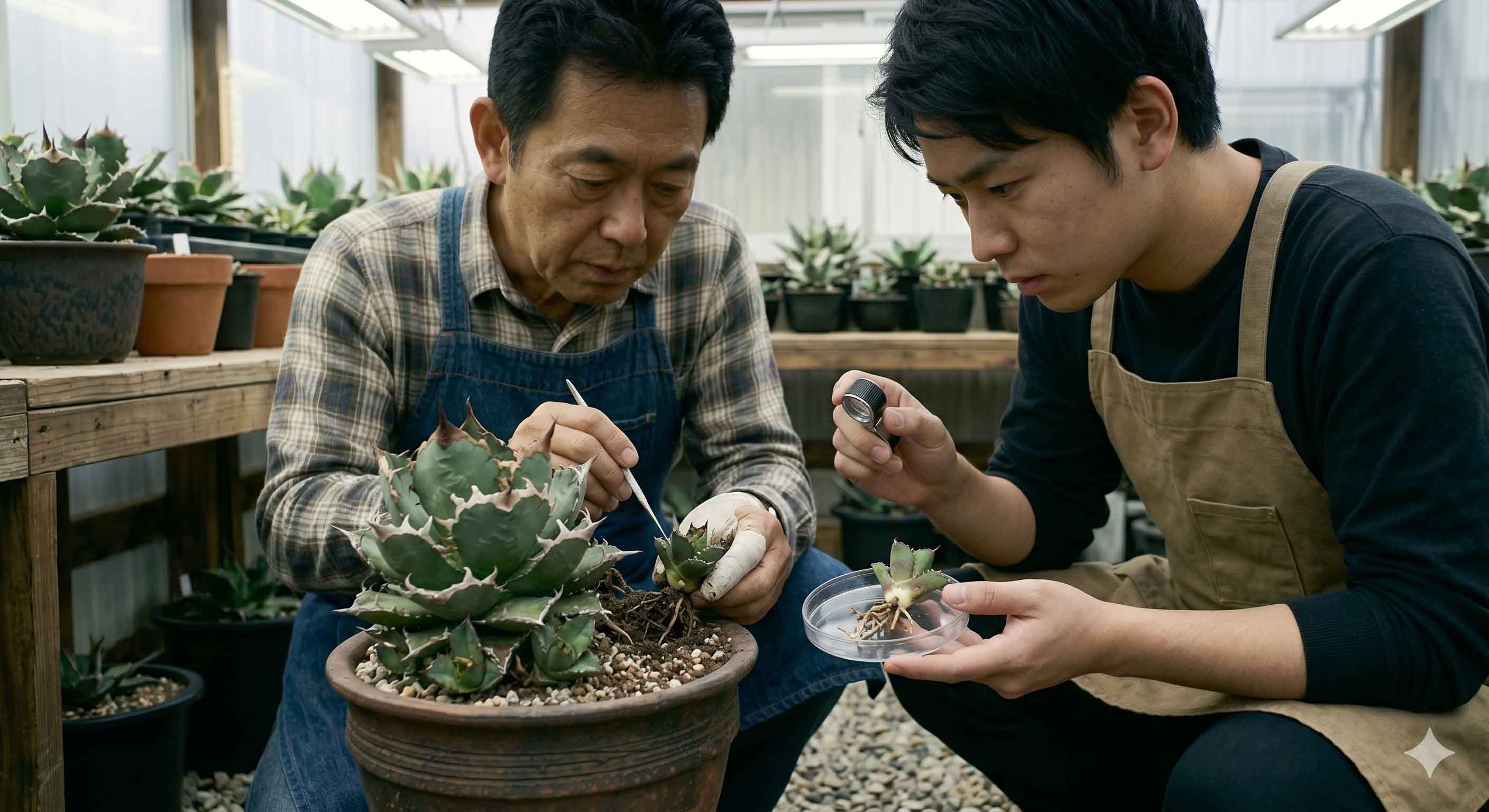 アガベ、確実な子株とカキコの選び方